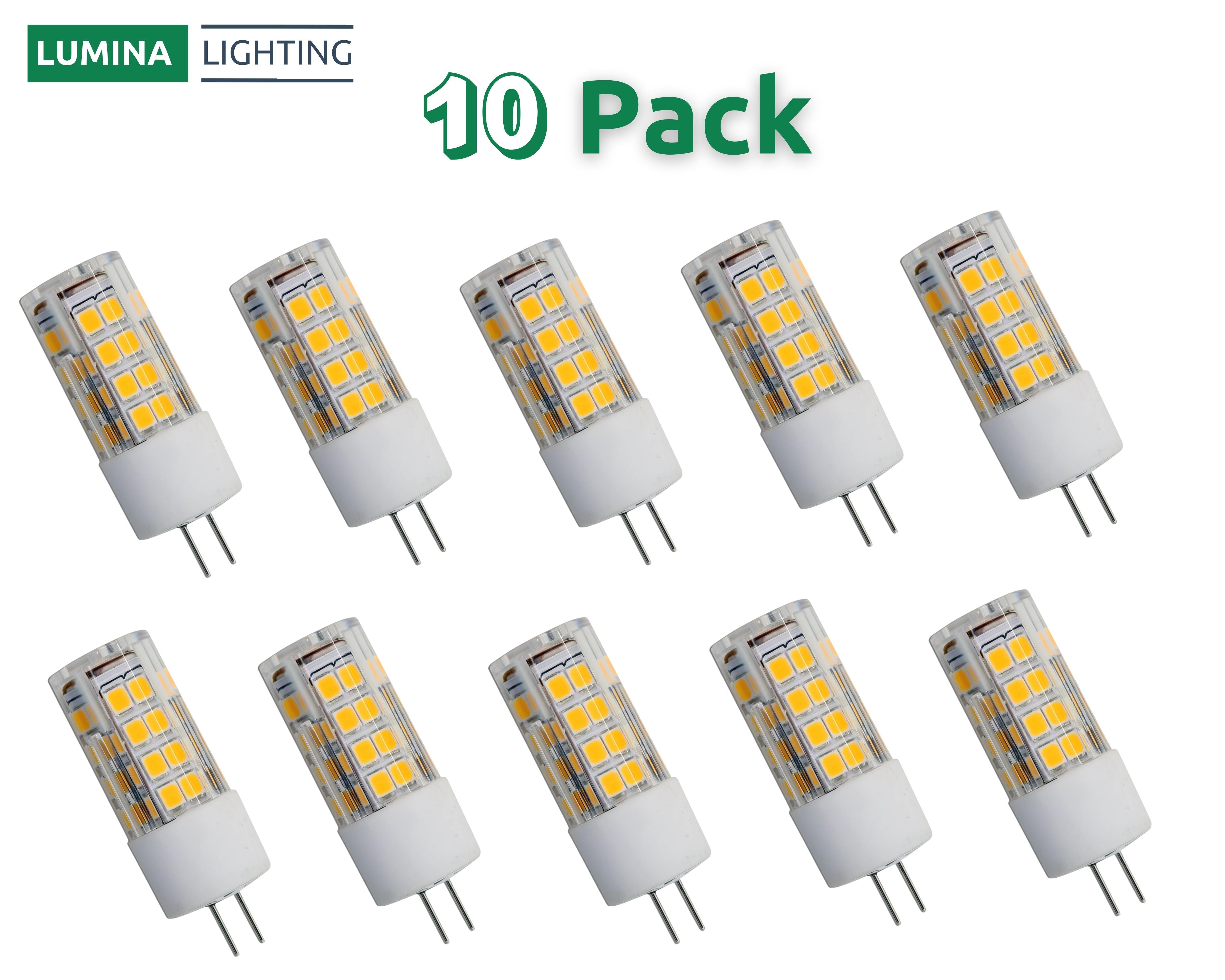 Lumina Lighting® 4W G4 LED Bulb | AC/DC 12V 3000K Warm White, 380 Lumens | (10-Pack)