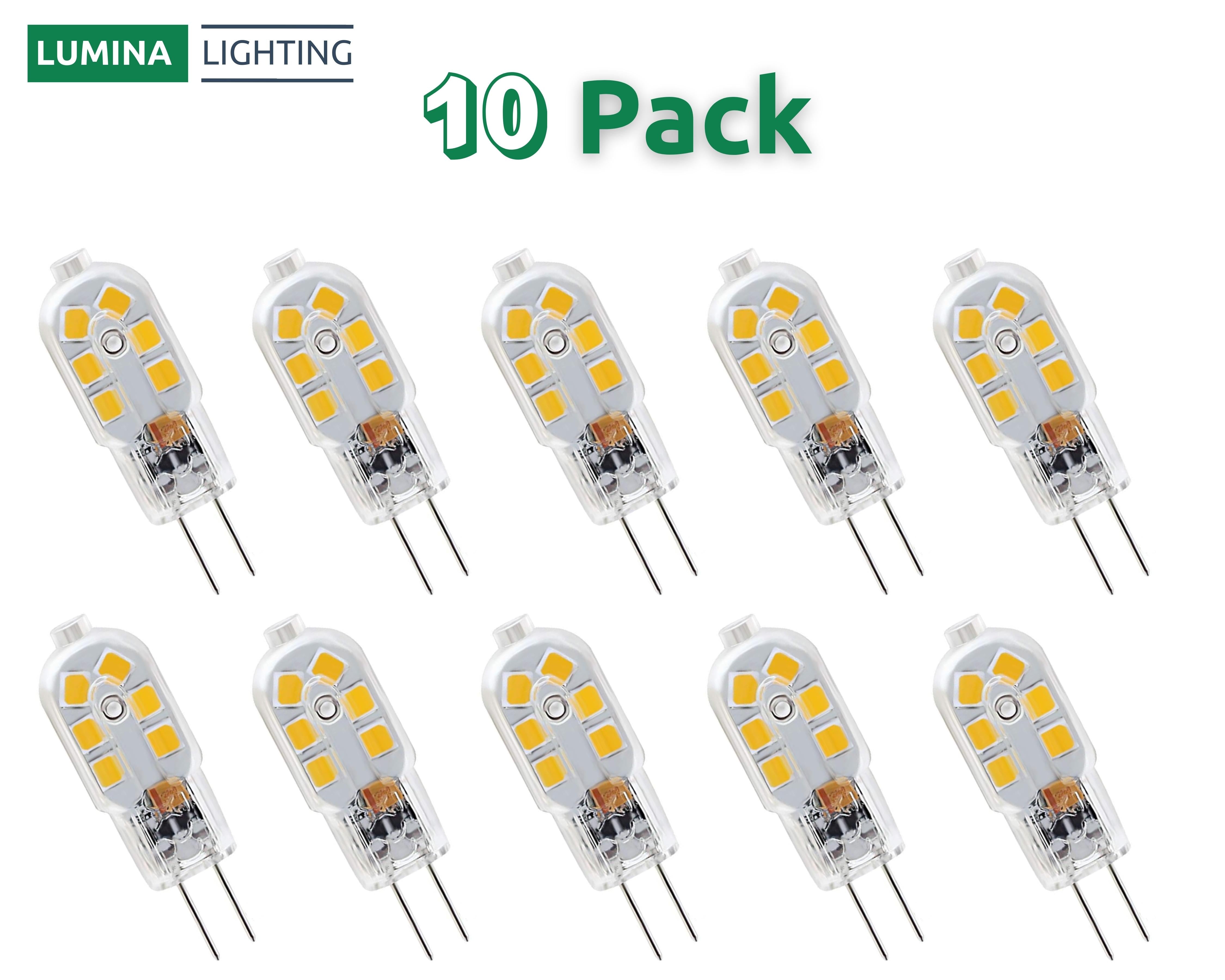 Lumina Lighting® G4 2W LED Bulb | 2W Bi-Pin Landscape LED Light | 12V 3000K Warm White, 190 Lumens | (10-Pack)