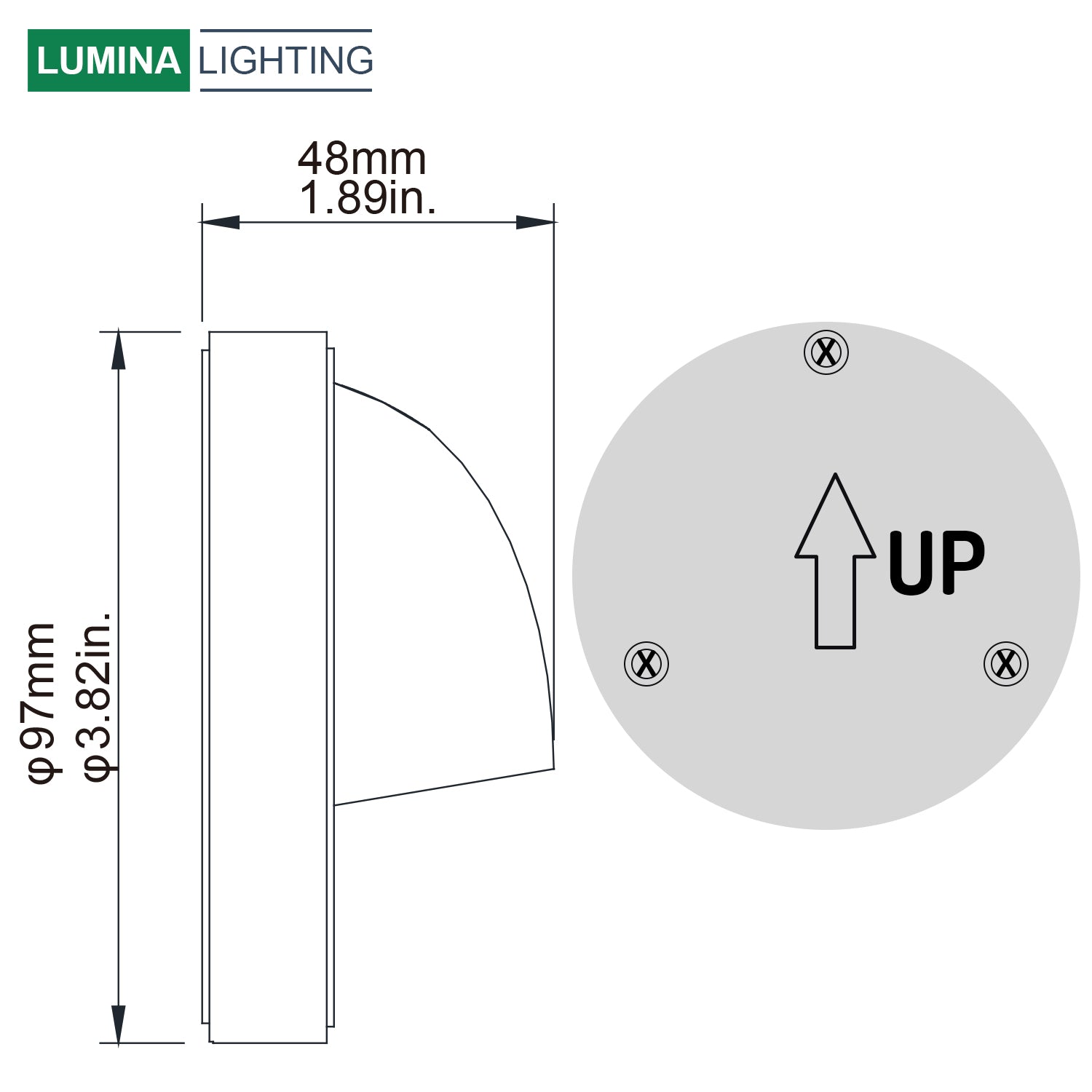 Lumina Lighting® 2W LED Landscape Deck Lights | Low Voltage Landscape Lighting | Deck Lighting - 12V 3000K | Replaceable G4 LED Bulb (Black, 2-Pack)