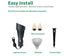 Lumina Lighting® 4W Low Voltage LED Spotlight | 12V Replaceable LED Bulb Included  (Black, 6-Pack)