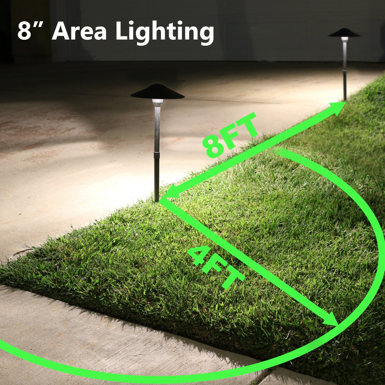 Lumina Lighting® 4W Landscape Path Lights | Low Voltage Landscape Lighting | Low Voltage Outdoor Pathway Lights 12V 3000K - Replaceable G4 LED Bulb (Black, 8-Pack)