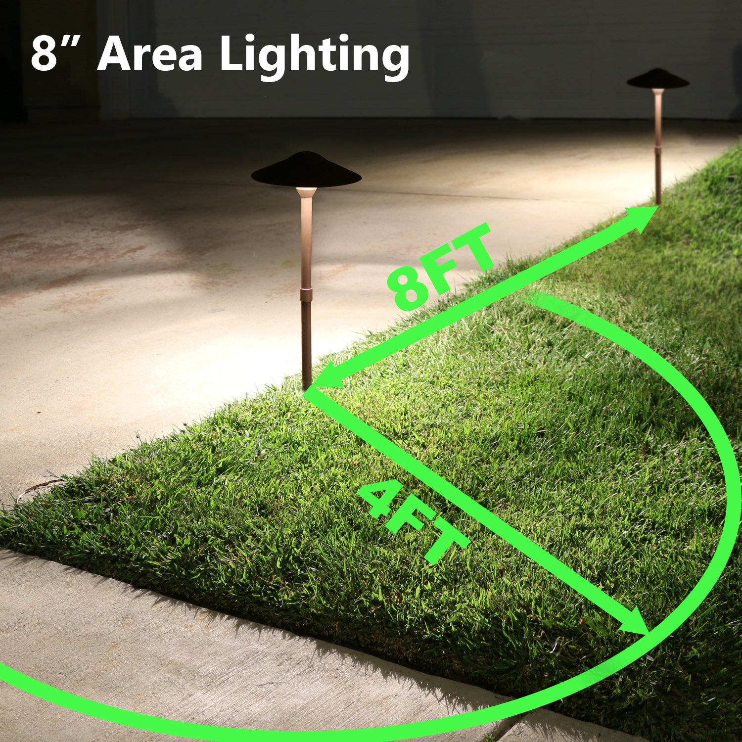 Lumina Lighting® 4W Landscape Path Lights | Low Voltage Landscape Lighting | Low Voltage Outdoor Pathway Lights 12V 3000K - Replaceable G4 LED Bulb (Bronze, 2-Pack)