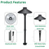 Lumina Lighting® 3W Low Voltage LED Pathway Lights 12V Replaceable LED Bulb Included PAL0106-BKLED4  (Black, 4-Pack)