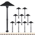 Lumina Lighting® 3W Low Voltage LED Pathway Lights 12V Replaceable LED Bulb Included PAL0108-BKLED10 (Black, 10-Pack)