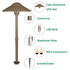 Lumina Lighting® 3W Low Voltage LED Pathway Lights 12V Replaceable LED Bulb Included PAL0108-BZLED10 (Bronze, 10-Pack)