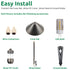Lumina Lighting® 3W Cast Brass Low Voltage LED Pathway Lights 12V Replaceable LED Bulb Included (Antique Brass, 4-Pack)