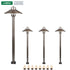 Lumina Lighting® 3W Cast Brass Low Voltage LED Pathway Lights 12V Replaceable LED Bulb Included (Antique Brass, 4-Pack)