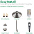 Lumina Lighting® 3W Cast Brass Low Voltage LED Pathway Lights 12V Replaceable LED Bulb Included (Antique Brass, 6-Pack)