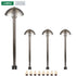 Lumina Lighting® 3W Cast Brass Low Voltage LED Pathway Lights 12V Replaceable LED Bulb Included (Antique Brass, 4-Pack)