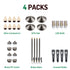 Lumina Lighting® 3W Cast Brass Low Voltage LED Pathway Lights 12V Replaceable LED Bulb Included (Antique Brass, 4-Pack)
