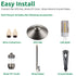 Lumina Lighting® 3W Cast Brass Low Voltage LED Pathway Lights 12V Replaceable LED Bulb Included (Antique Brass, 4-Pack)