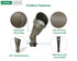 Lumina Lighting® 5W Low Voltage LED Spotlight | 12V Replaceable LED Bulb Included (Bronze, 2-Pack)