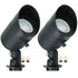 Lumina Lighting® 4W Low Voltage LED Spotlights | 12V Replaceable LED Bulb Included (Black, 2-Pack)