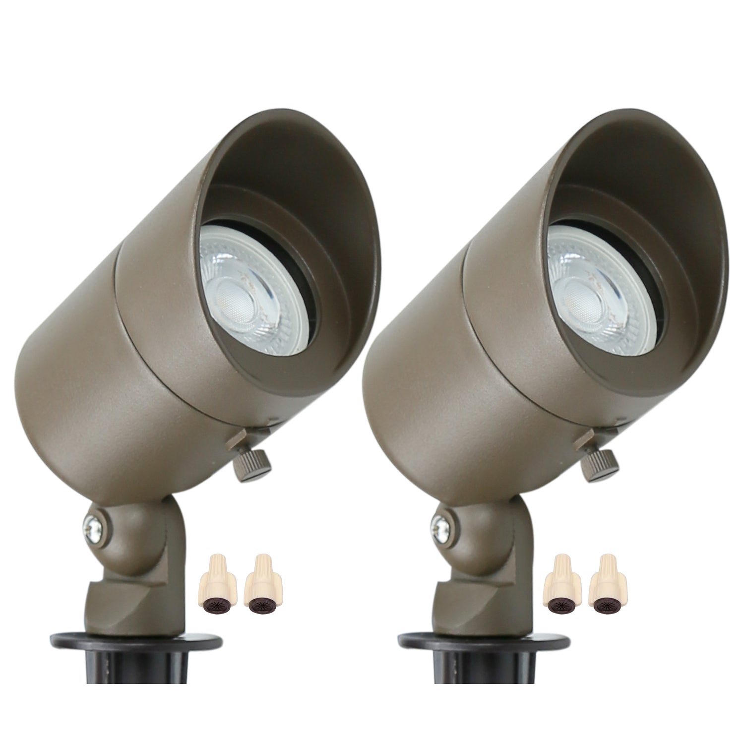 Lumina Lighting® 5W Low Voltage LED Spotlight | 12V Replaceable LED Bulb Included (Bronze, 2-Pack)