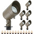 Lumina Lighting® 5W Low Voltage LED Spotlight | 12V Replaceable LED Bulb Included (Bronze, 6-Pack)