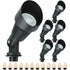 Lumina Lighting® 5W Low Voltage LED Spotlight | 12V Replaceable LED Bulb Included (Black, 6-Pack)