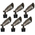Lumina Lighting® 5W Cast Brass Low Voltage LED Spotlight | 12V Replaceable LED Bulb Included (Antique Brass, 6-Pack)