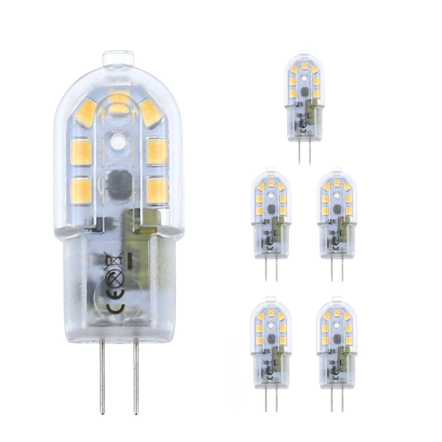 Lumina Lighting® 2W G4 LED Bulb | AC/DC 12V 3000K Warm White, 190 Lumens | (6-Pack)