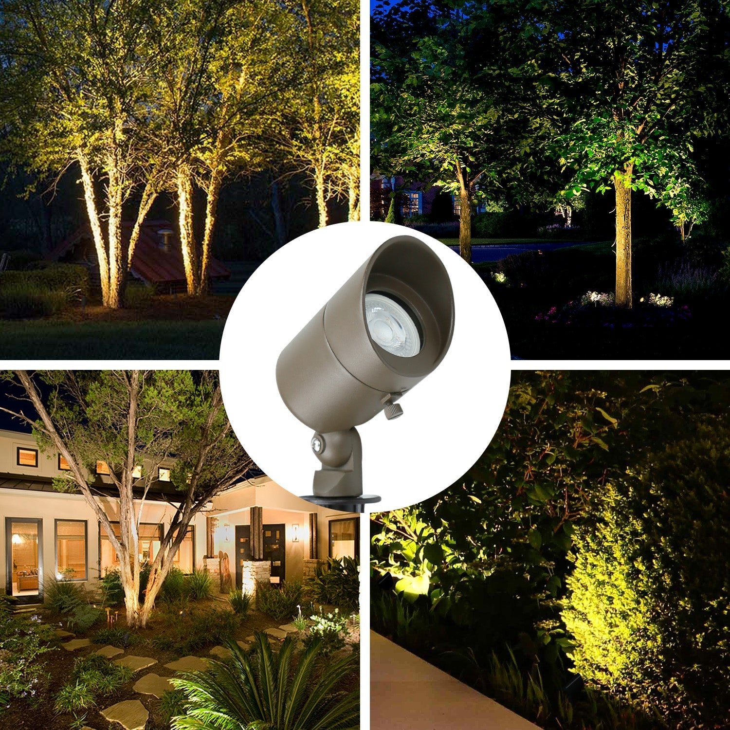 Lumina Lighting® 4W Low Voltage LED Spotlight | 12V Replaceable LED Bulb Included (Bronze, 6-Pack)